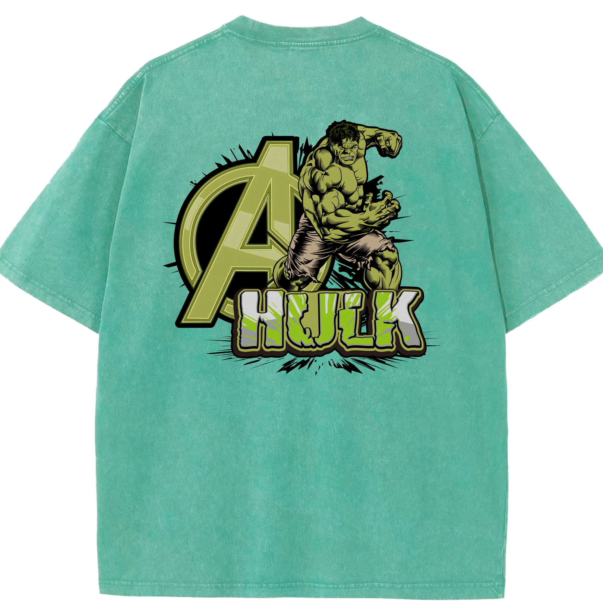 （画像用） アベンジャーズ The Avengers 綿100% ヴィンテージ風 半袖Tシャツ（背面プリント）